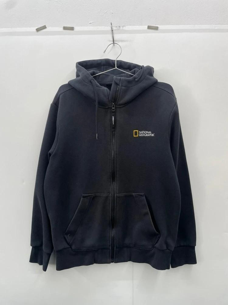 95 네셔널 지오그래픽 오버핏 후드집업 후디 블랙 3