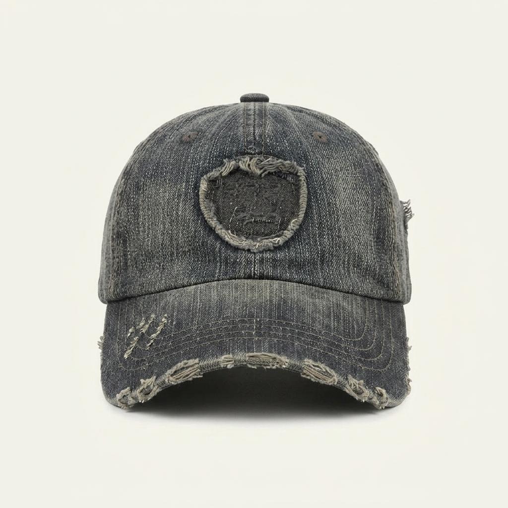 free vtg 워싱 데님 볼캡 모자 y2k룩 1