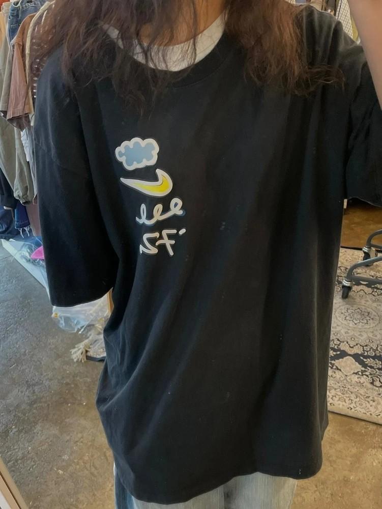 xxl NIKE 리턴 페인팅 스우시 면 반팔 티셔츠 2