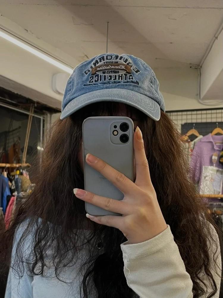 os vtg 빈티지 청 데님 모자 y2k룩 2