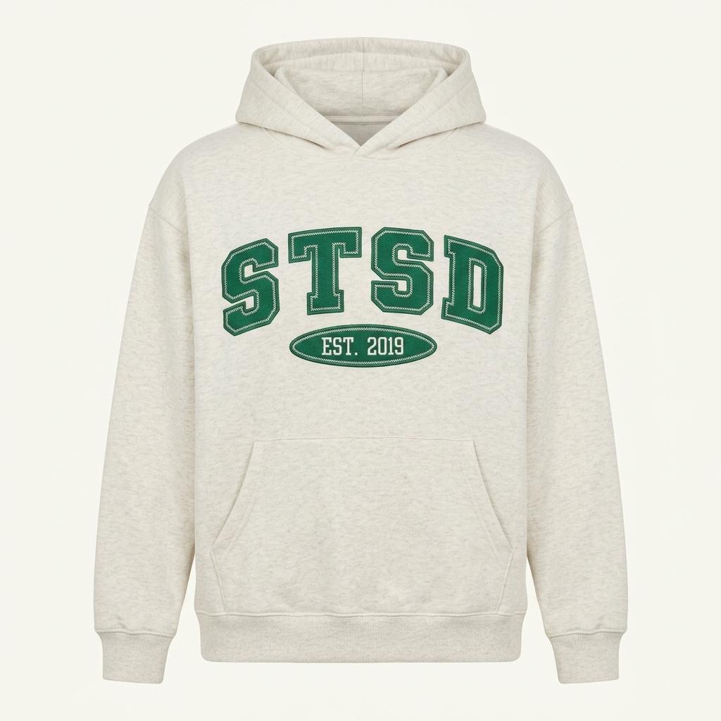 에스릿 스튜디오 STSD 아치 로고 후드 오트밀 오버핏 후디 후드티셔츠 1