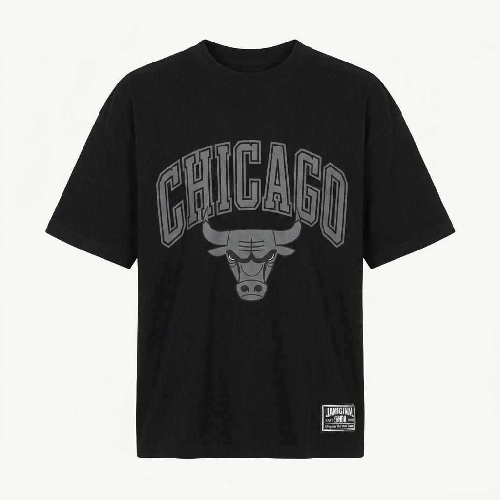 미디움 NBA 엔비에이 반팔 티셔츠 블랙 시카고불스 황소 1