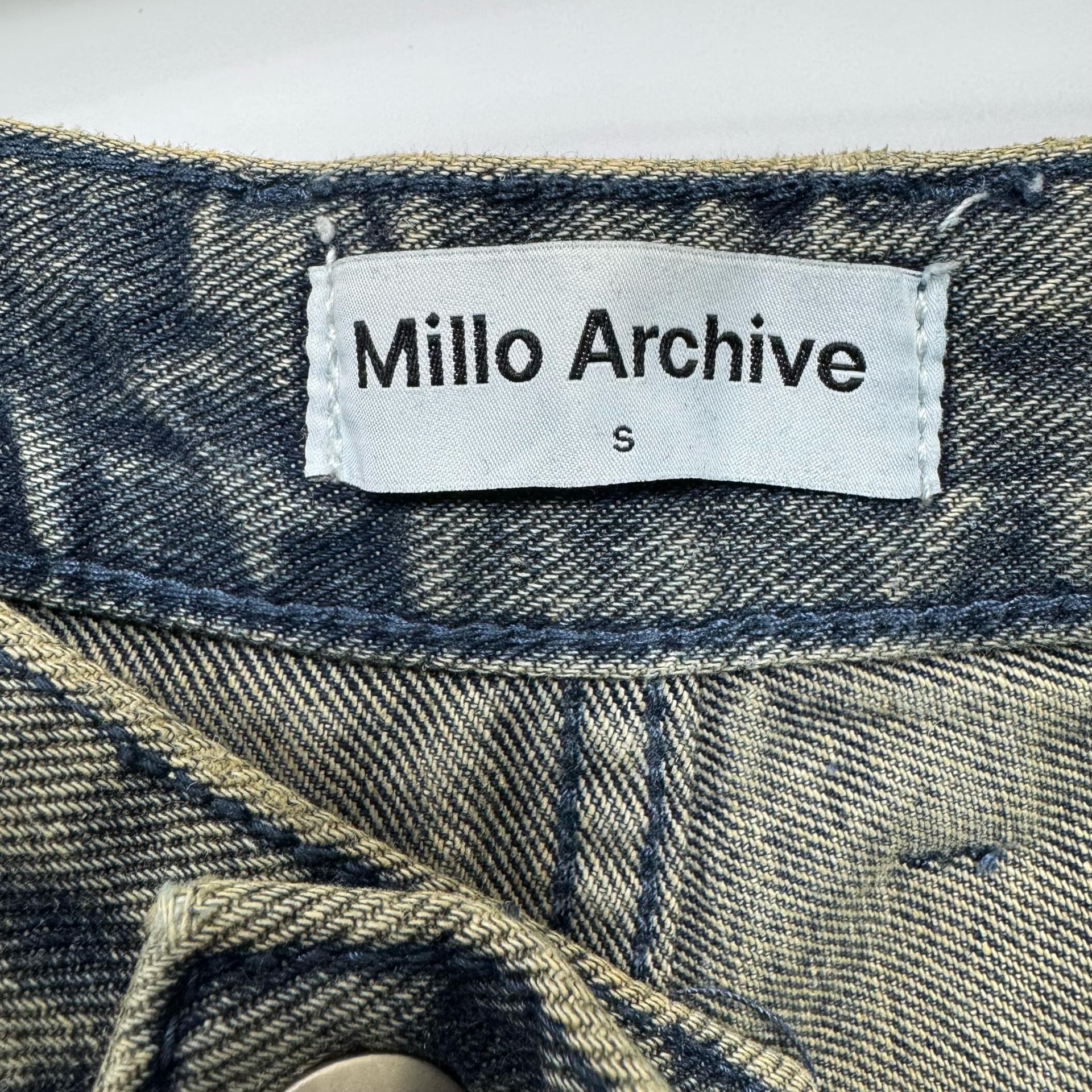 Millo Archive 밀로아카이브 워싱 와이드 커브드 팬츠, 데님 S사이즈 8