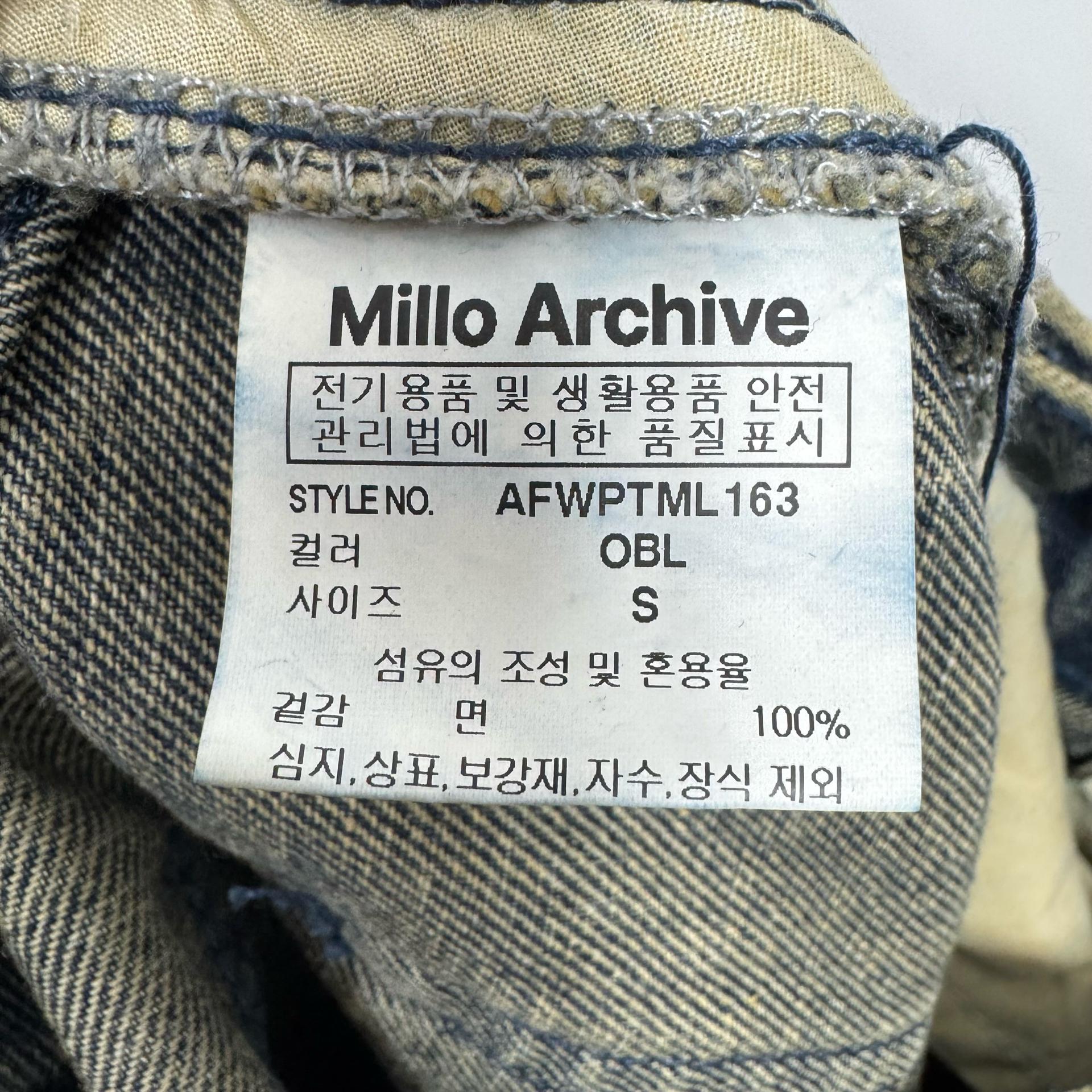 Millo Archive 밀로아카이브 워싱 와이드 커브드 팬츠, 데님 S사이즈 9