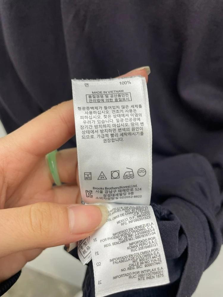 라지 브룩스 브라더스 오버핏 로고 반팔티셔츠 무지 11