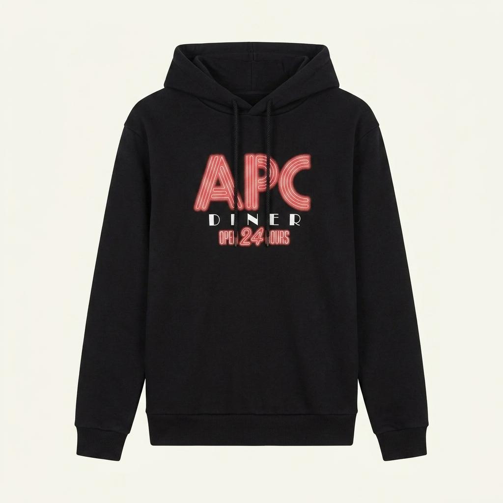 라지 apc 아페쎄 BENITO 우먼 로고 후드 후디 티셔츠 1