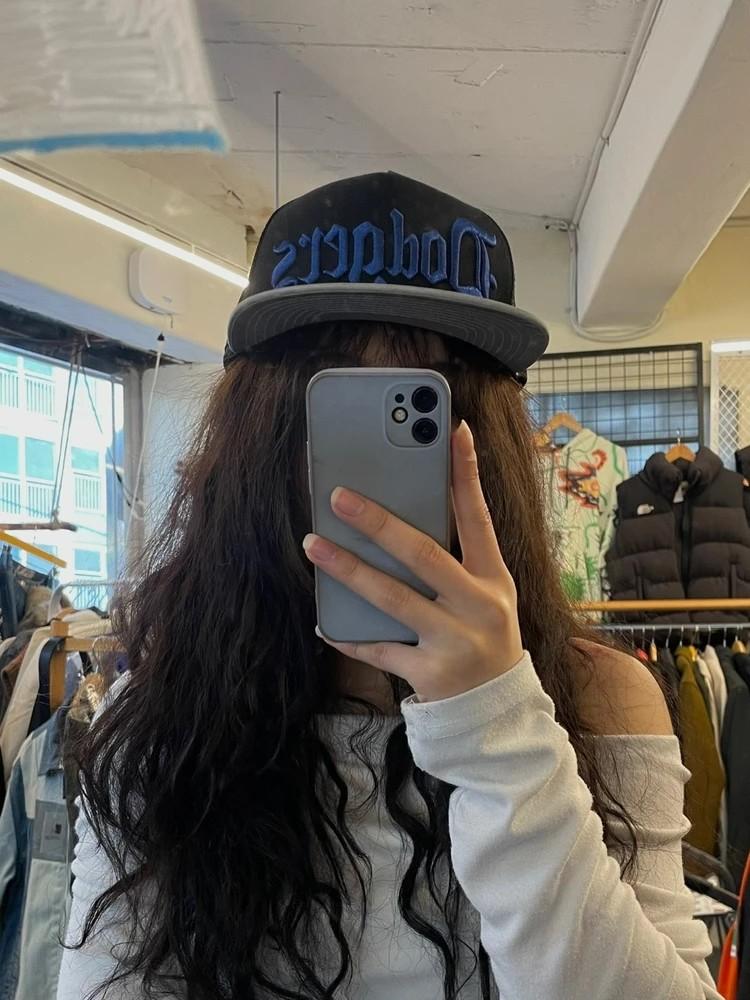 os mlb 스냅백 모자 올드스쿨 빈티지 블랙 2