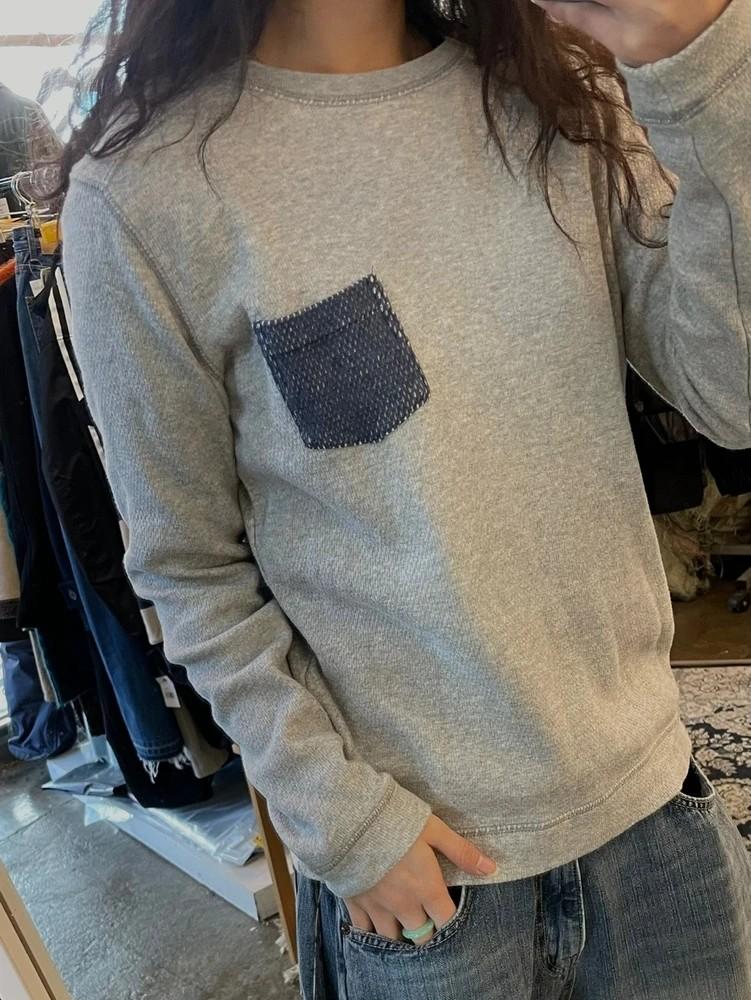 QUIKSILVER 오버핏 여자 아동 맨투맨 티셔츠 그레이 2