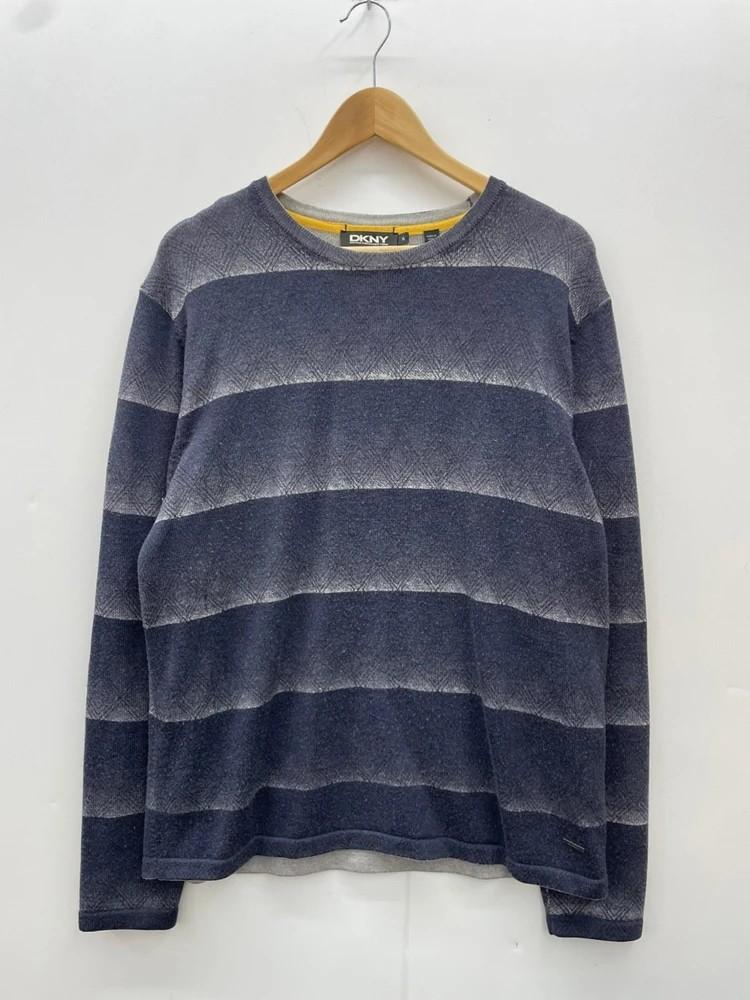 xl 90s DKNY 셔츠 남성 라지 그레이 블루 스트라이프 코튼 니트 4