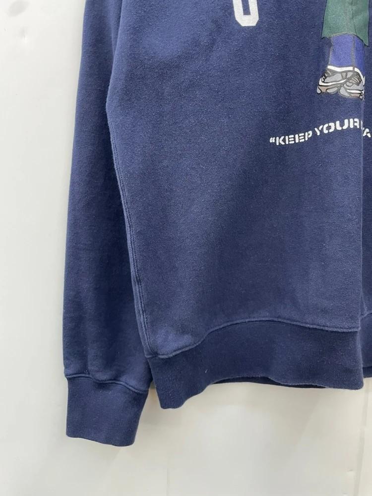 미디움 아웃스탠딩 vsc 스웨트 세이프 모드 네이비 맨투맨 티셔츠 6