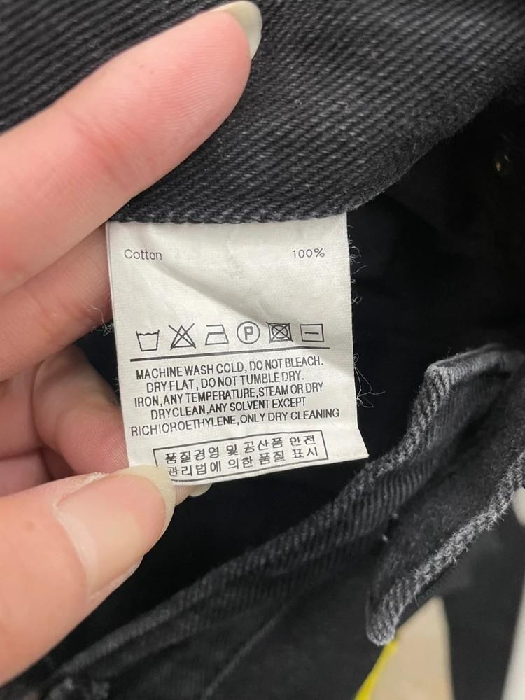 라지 ADD 디테일 블랙진 와이드팬츠 남자바지 3