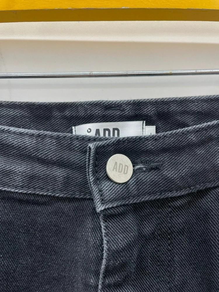 라지 ADD 디테일 블랙진 와이드팬츠 남자바지 7