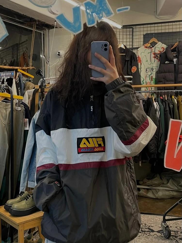 XL 필라 로고 오버핏 올드스쿨 아노락 바람막이 자켓 2