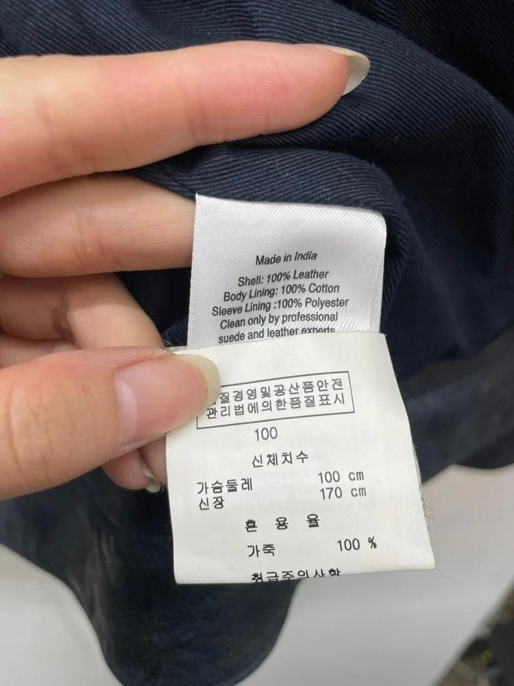 M DKNY 진 올드 빈티지 카우레더 가죽자켓 10