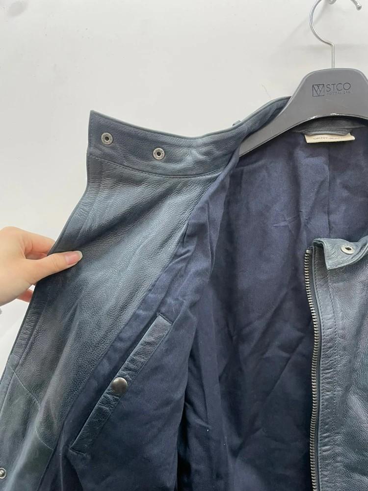 M DKNY 진 올드 빈티지 카우레더 가죽자켓 9