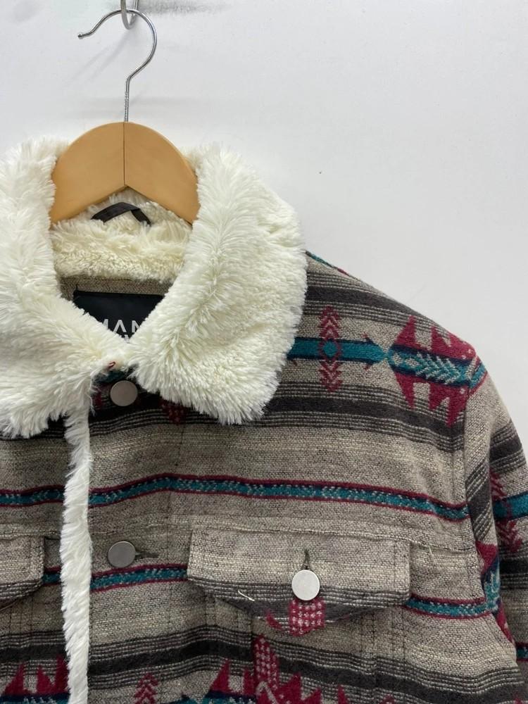 미디움 boohoo 오버핏 양털 자켓 아메리칸빈티지 봄버룩 7