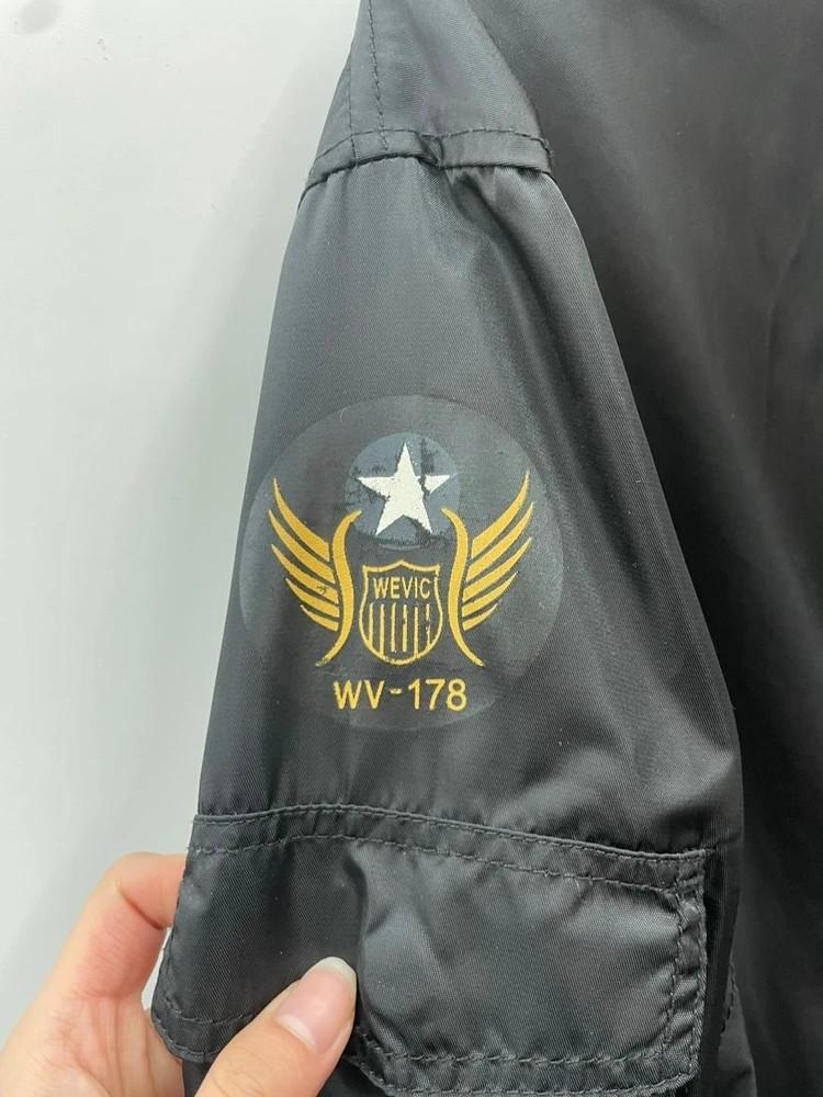 라지 WEVIC 오버핏 블랙 봄버자켓 항공점퍼 3