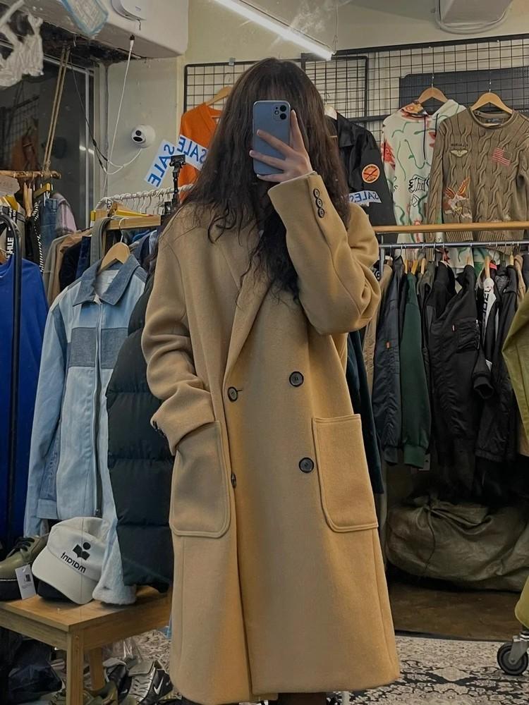 미디움 앤더슨벨 울 롱 코트 베이지 남여공용 2