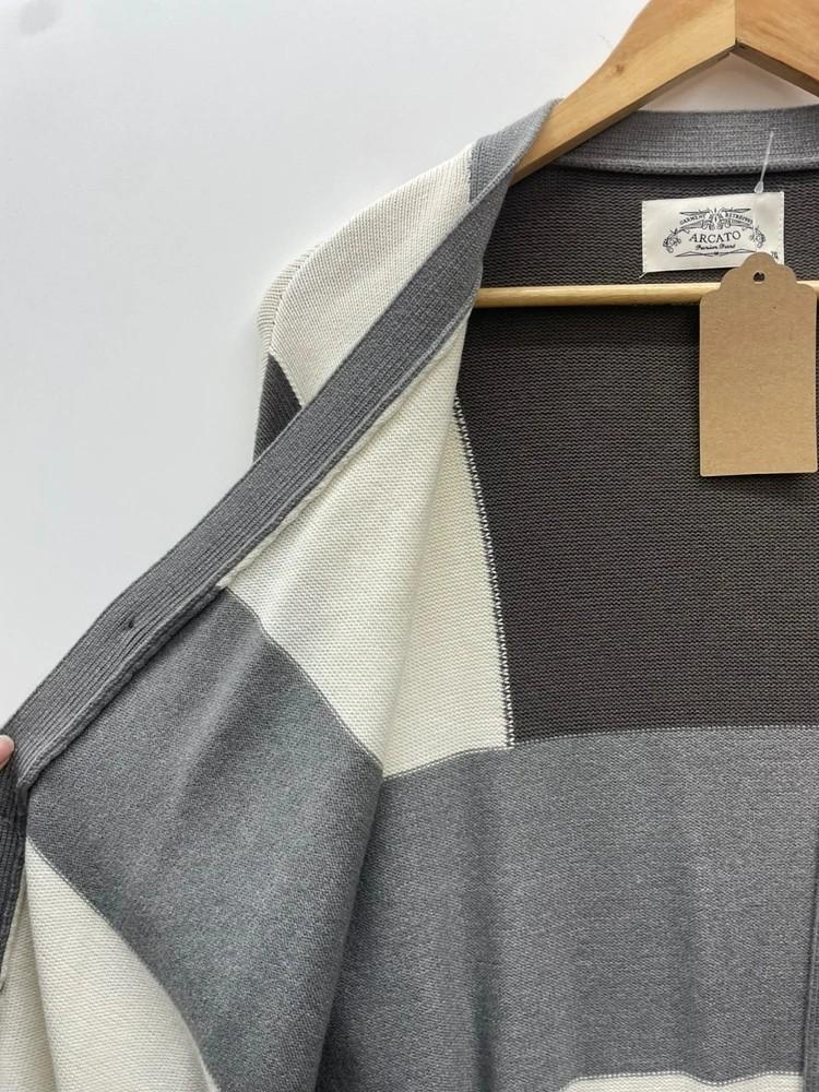 2XL ARCATO 컬러블록 오버핏 가디건 빈티지룩 10