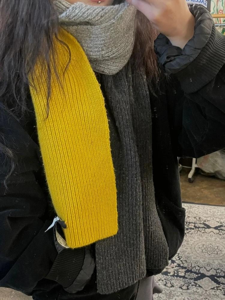os 타미힐피거 겨울 스카프 목도리 빈티지룩 패딩코디 2