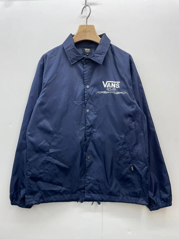 스몰 VANS 남여공용 오버핏 코치점퍼 자켓 네이비 4