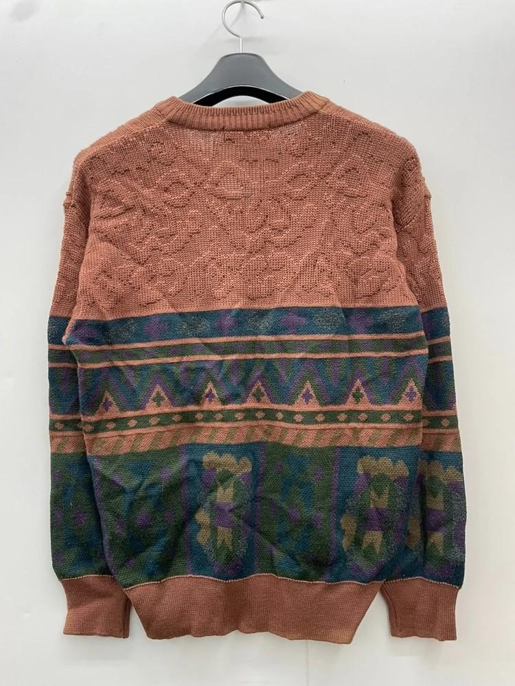 라지 vtg 일본 울 오버핏 유니크 올드스쿨 패턴니트 코위찬 니트웨어 브라운 6