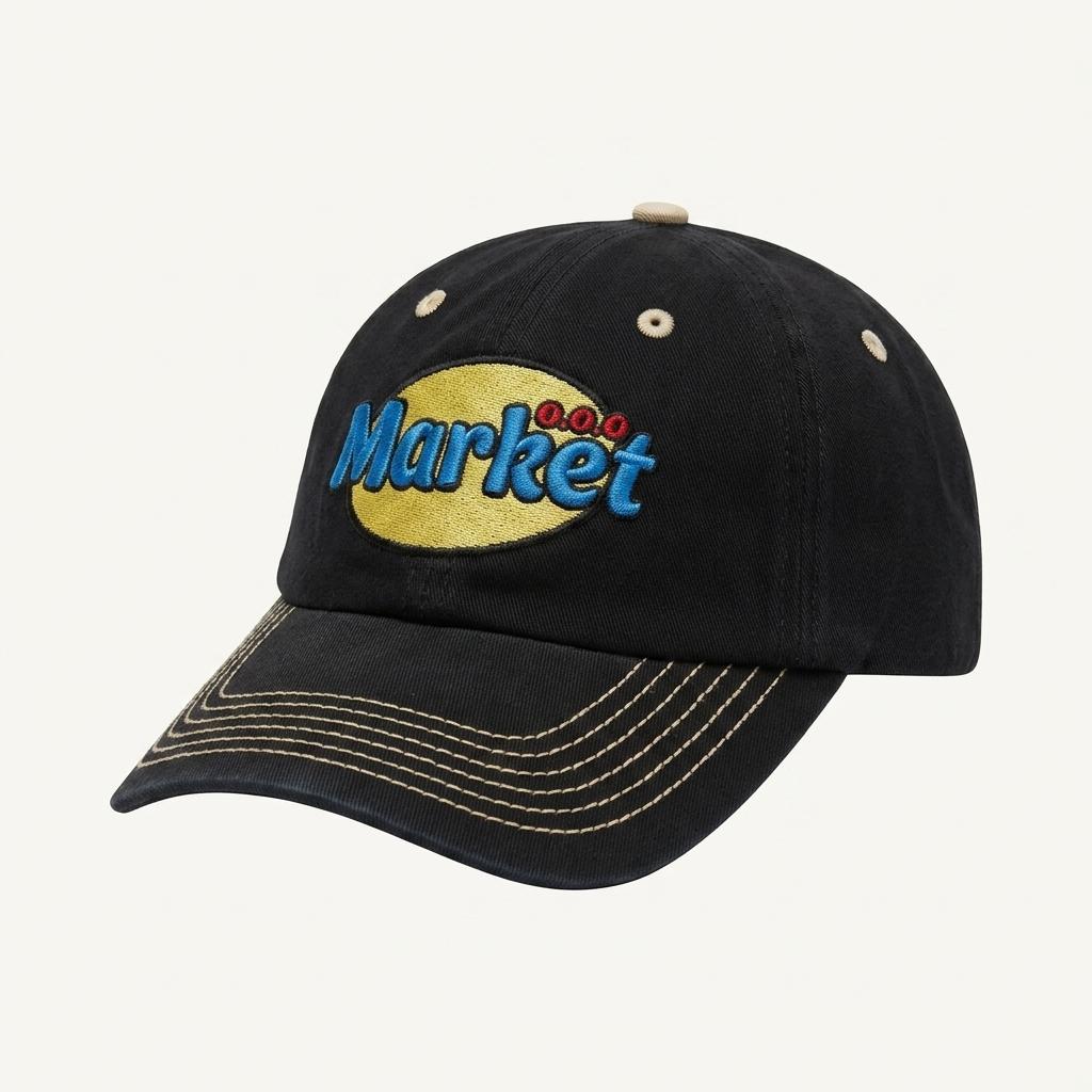 OOO MAKERT 로고 볼캡 모자 블랙 1