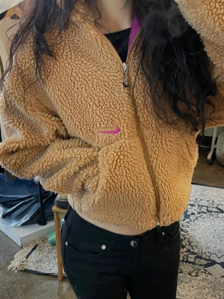 스몰 Nike 나이키 빅스우시 크롭 쉐르파 후리스 자켓 2