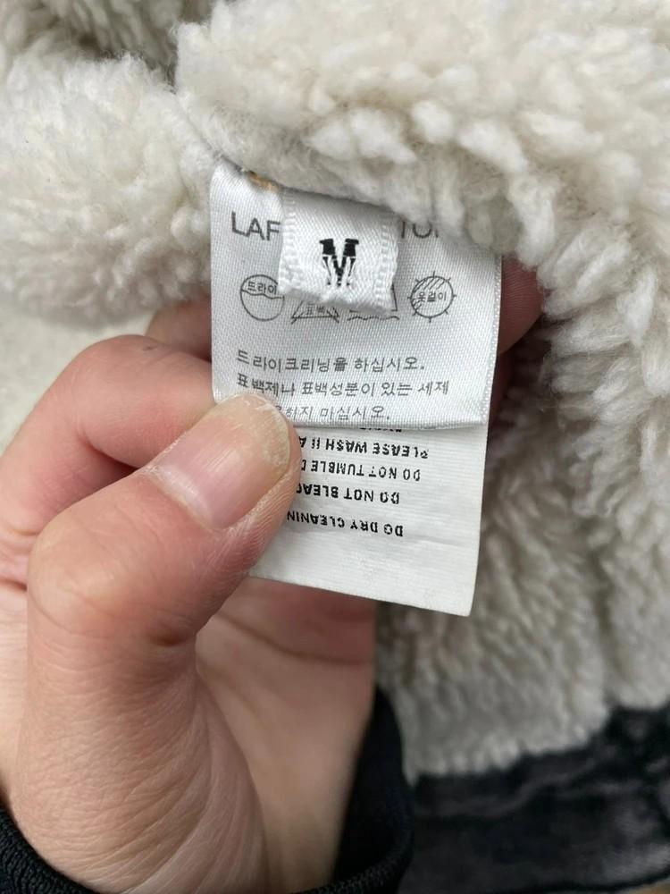 미디움 새상품 라퍼지스토어 워시드 데님 쉐르파 트러커 자켓 11