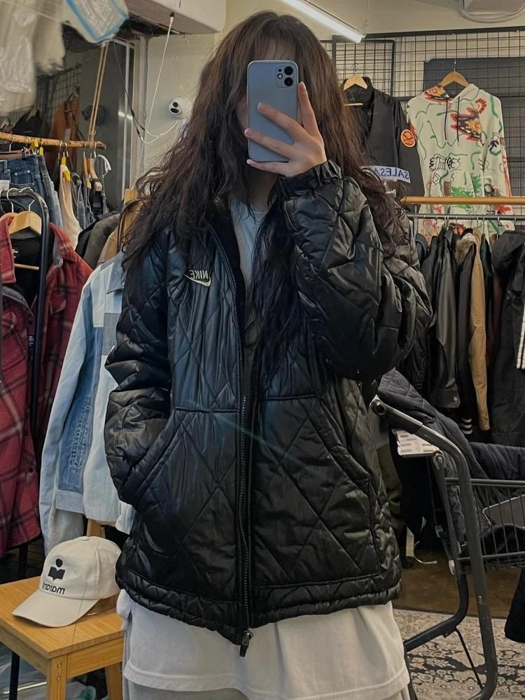 라지 NIKE 나이키 올드스쿨 금색로고 경량패딩 2