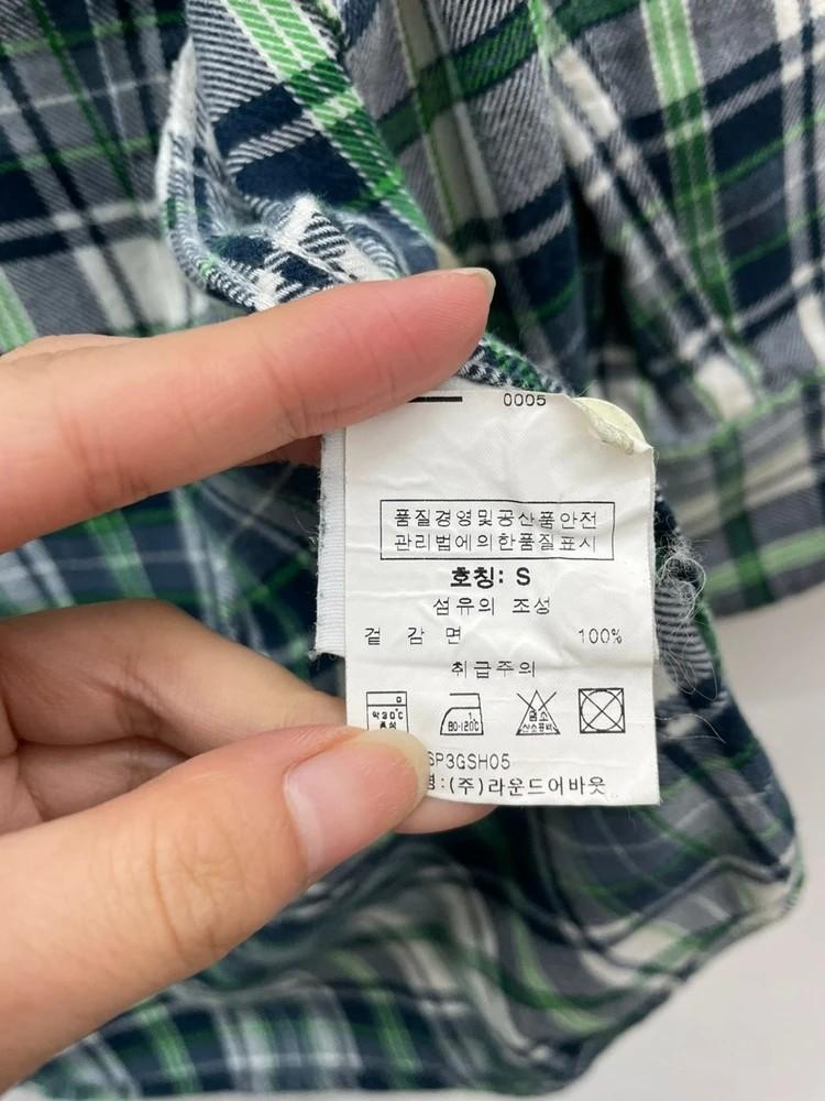 스몰 슈퍼드라이 올드스쿨 포켓 체크셔츠 남방 그린 3