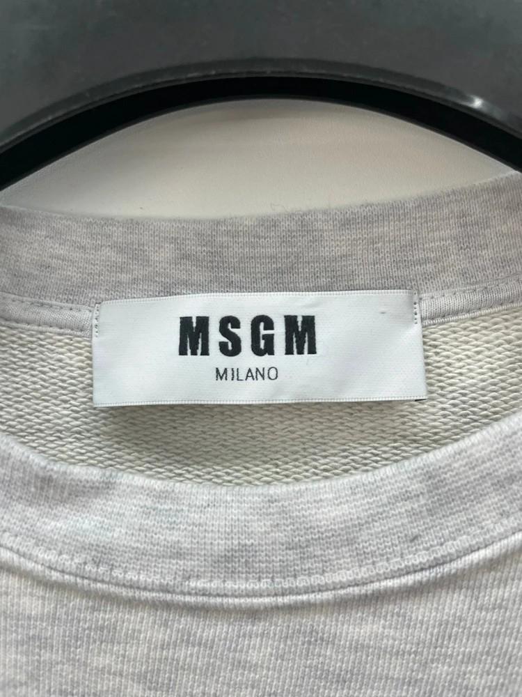 스몰 MSGM 팜트리 오버핏 맨투맨티셔츠 그레이 8