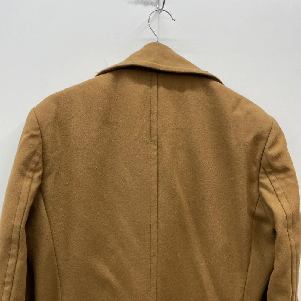 미디움 DKNY 울 클래식 카멜 브라운 더블 코트 자켓 4