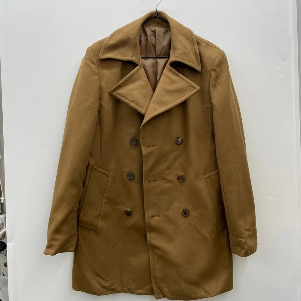 미디움 DKNY 울 클래식 카멜 브라운 더블 코트 자켓 5