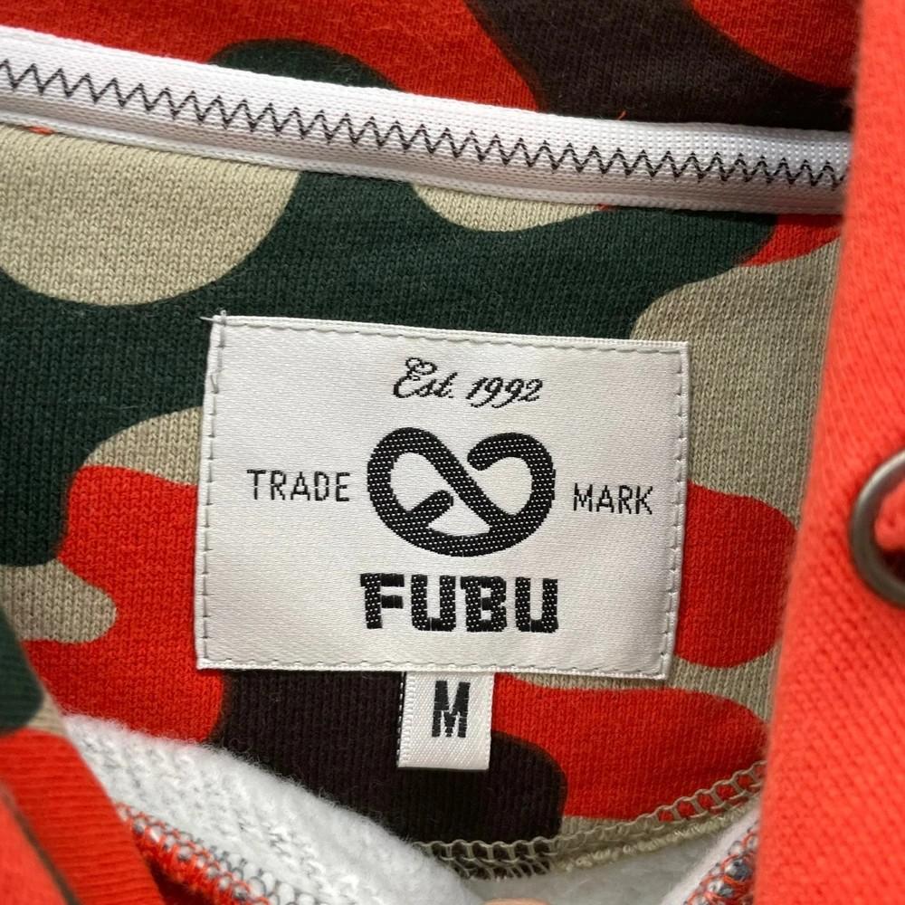 XL FUBU 후부 오렌지 카모 후드티 9