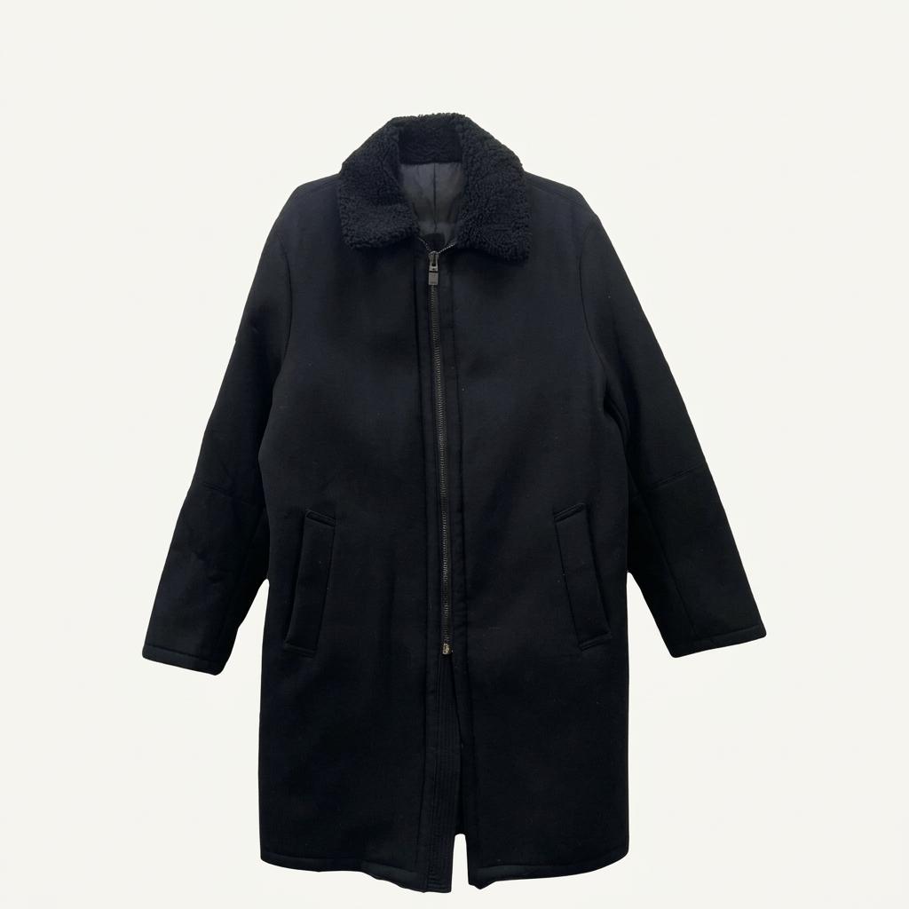 라지 csq 올드스쿨 롱 코트 자켓 빈티지룩 블랙 1