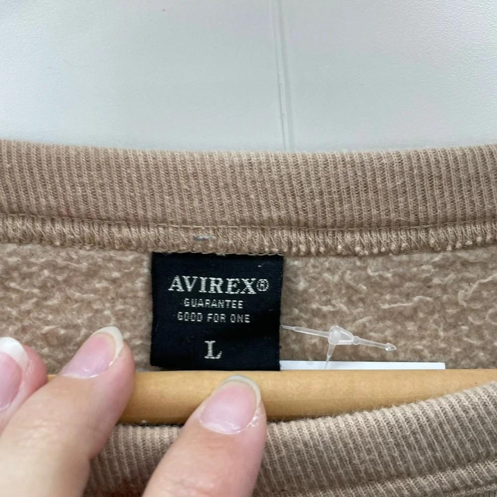 라지 아비렉스 약기모 베이지 오버핏 맨투맨티셔츠 8