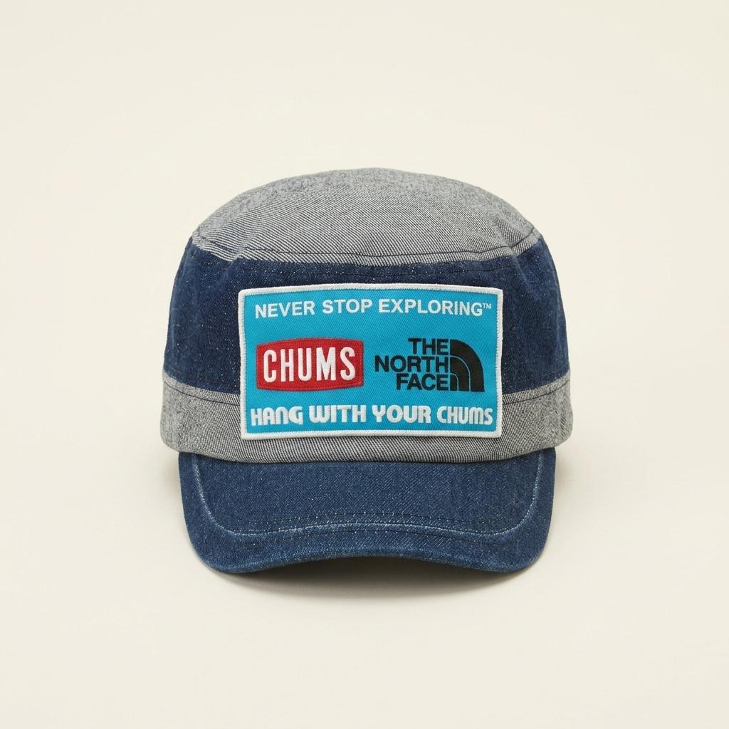 노스페이스X CHUMS 콜라보 패치 로고 볼캡 모자 1