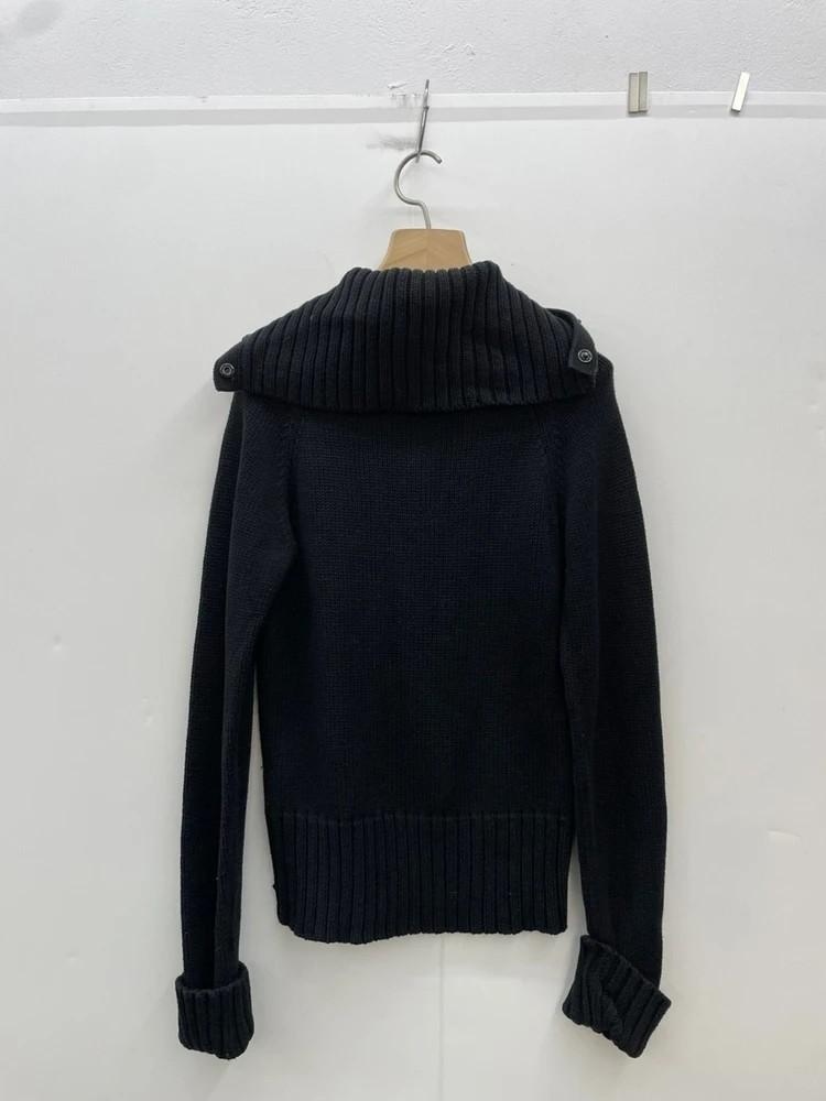 미디움 폴로 진스 여자 터틀넥 올드스쿨 니트 블랙 2