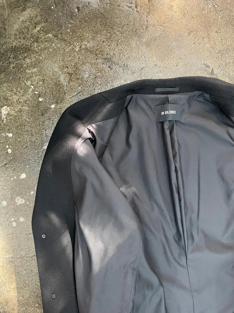 라지 인사일런스 오버핏 울캐시미어 블랜드 롱코트 블랙 8