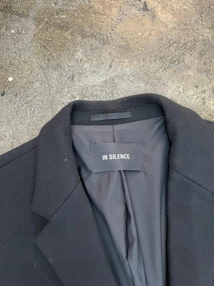 라지 인사일런스 오버핏 울캐시미어 블랜드 롱코트 블랙 7