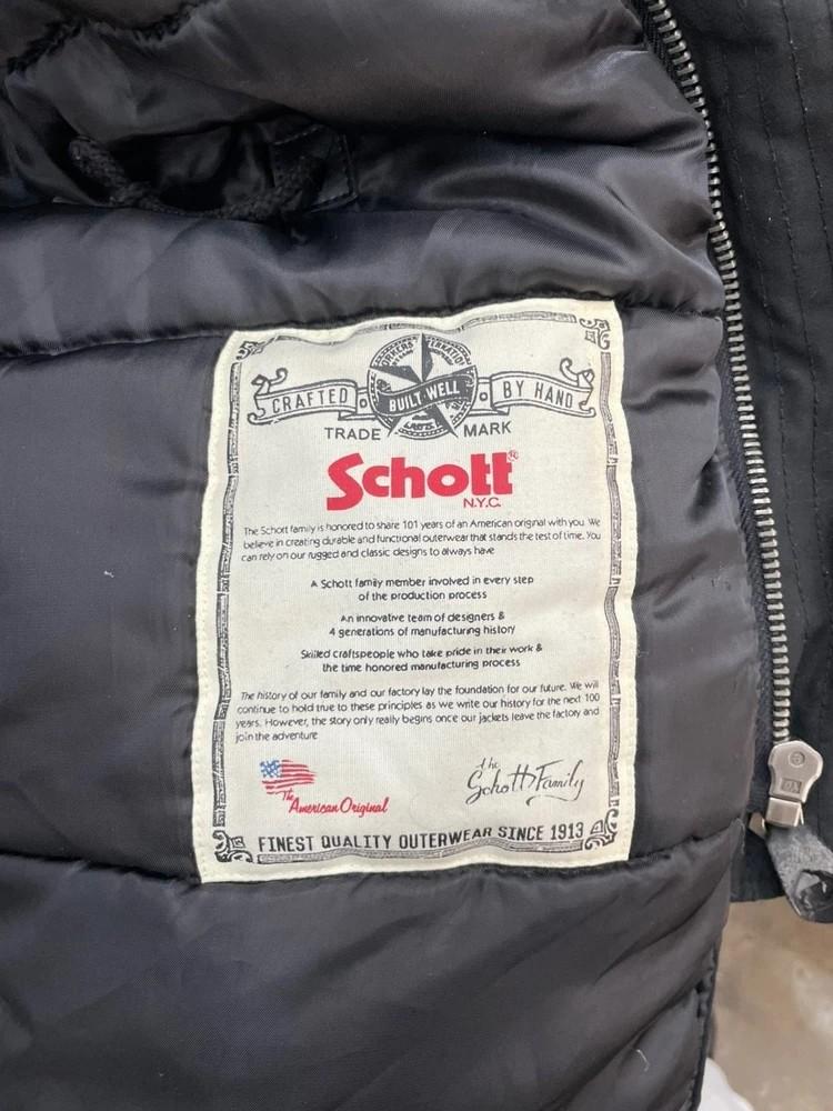 라지 SCHOTT 오버핏 블랙 점퍼 후디 점퍼 자켓 10