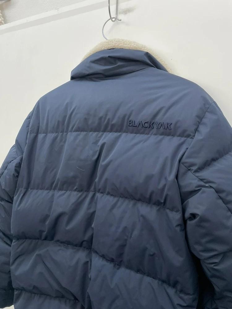 85 블랙야크 양털 융 여자 패딩자켓 네이비 빈티지룩 8