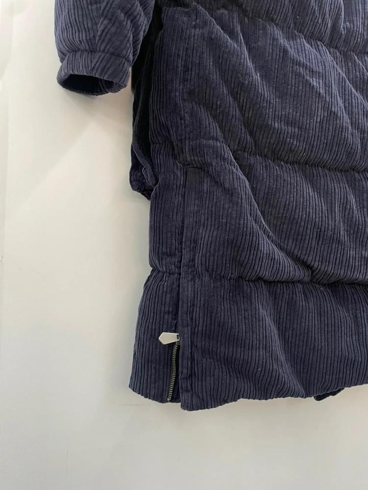 마크에이토리 코듀로이 포켓 오버핏 롱패딩 다운자켓 빈티지룩 4