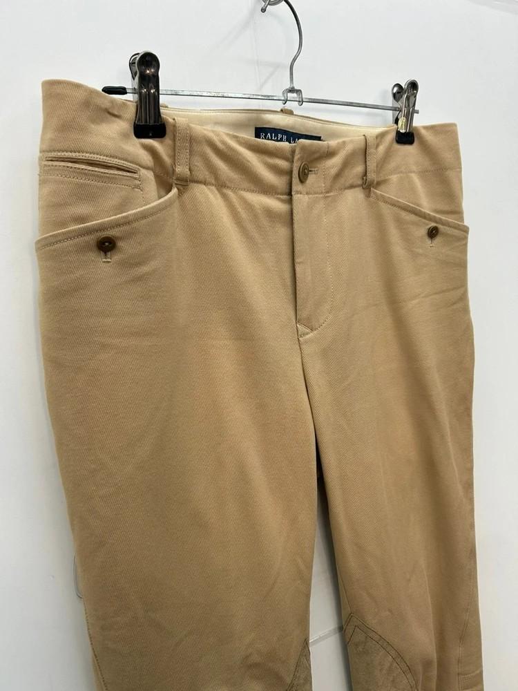 004 폴로 랄프로렌 우먼 베이지 송아지가죽 패치 팬츠 5