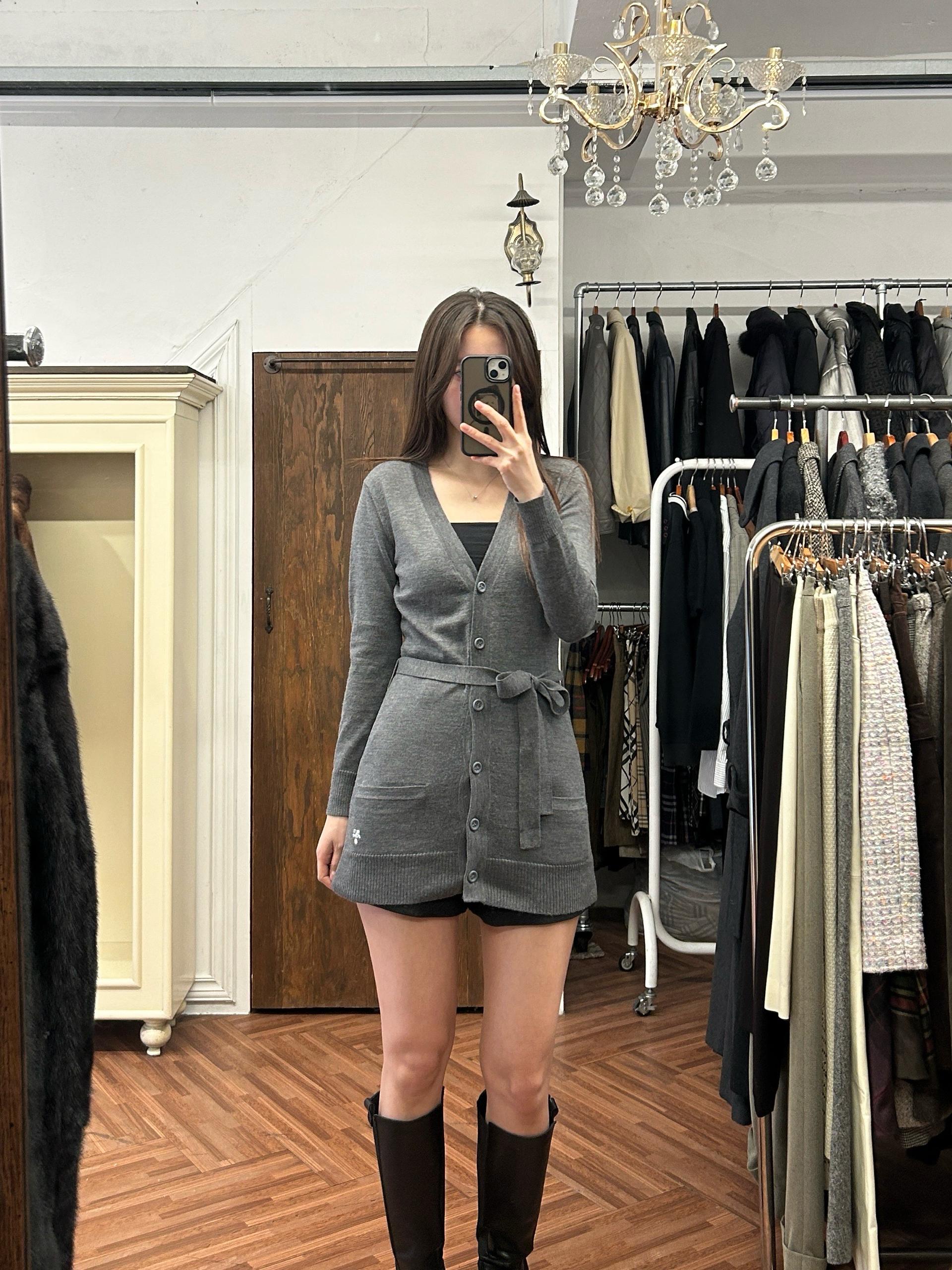 꾸레쥬 정품 그레이 롱 가디건 7