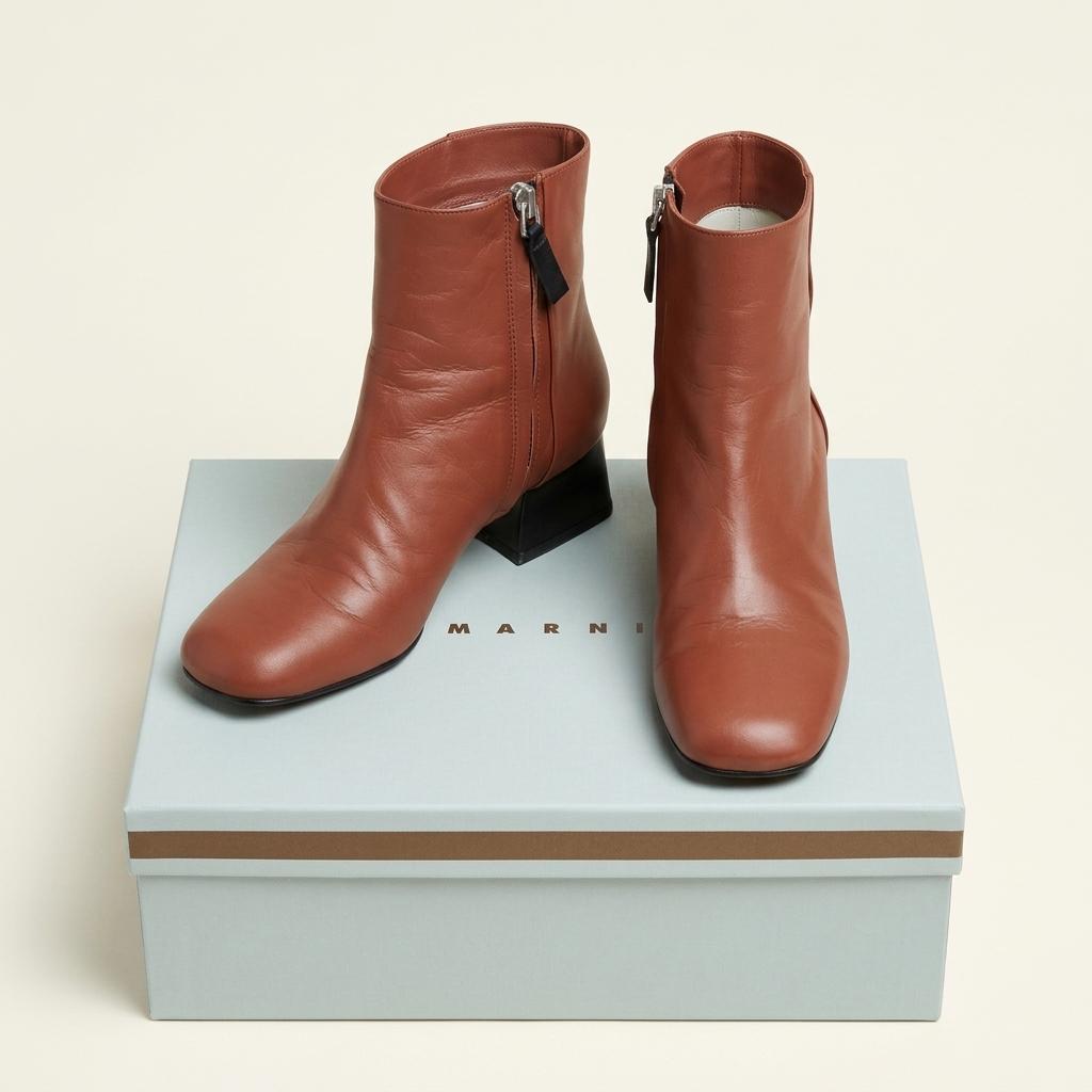 마르니 Marni 버건디색 앵클 부츠 36 1