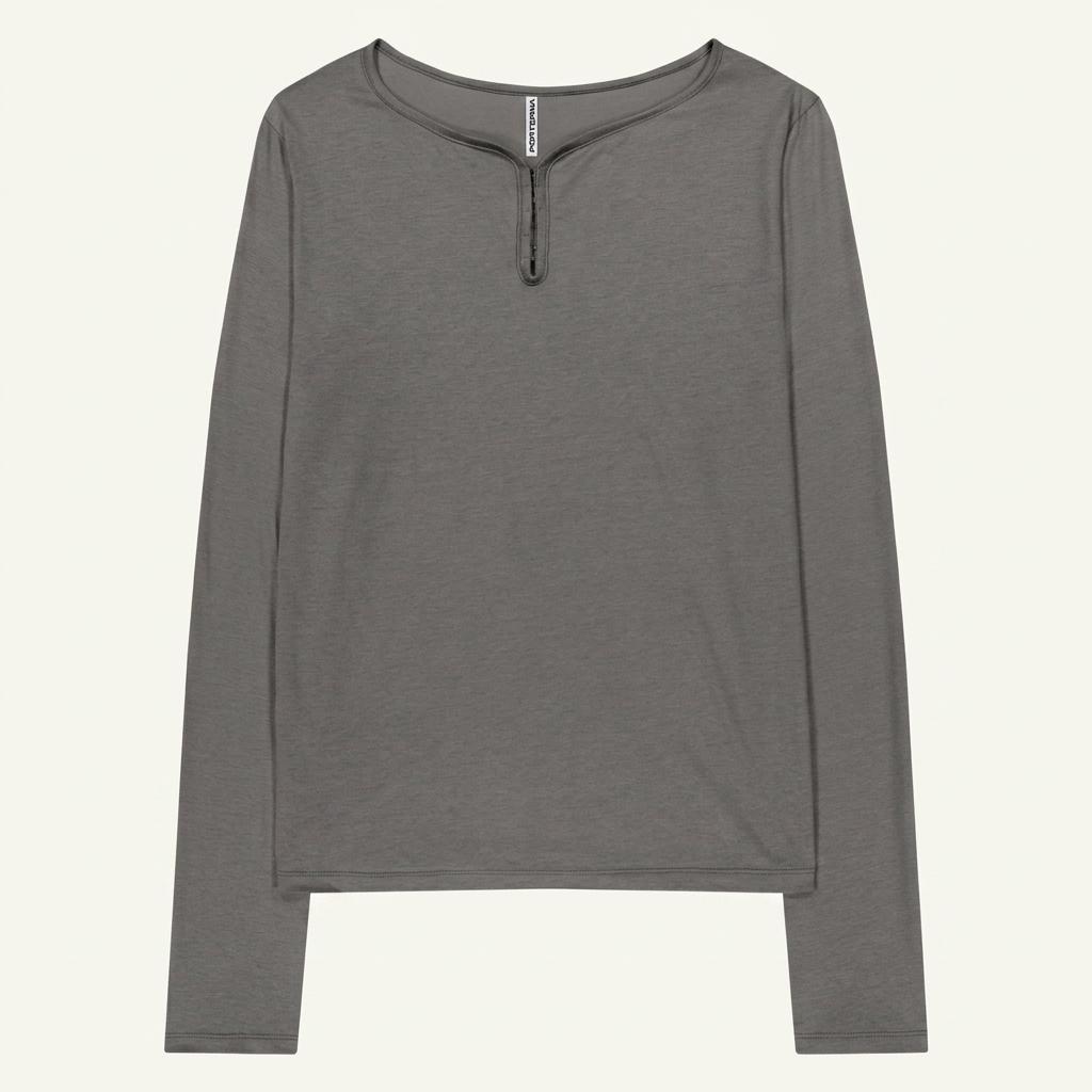포르테나 HOOK HENRY NECK LONG SLEEVE T-SHIRT 1