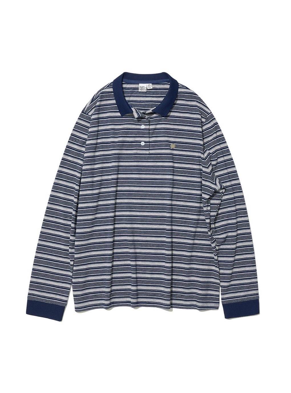 파르티멘토 우먼 STRIPE LONG SLEEVE POLO TEE (NAVY/네이비) 2
