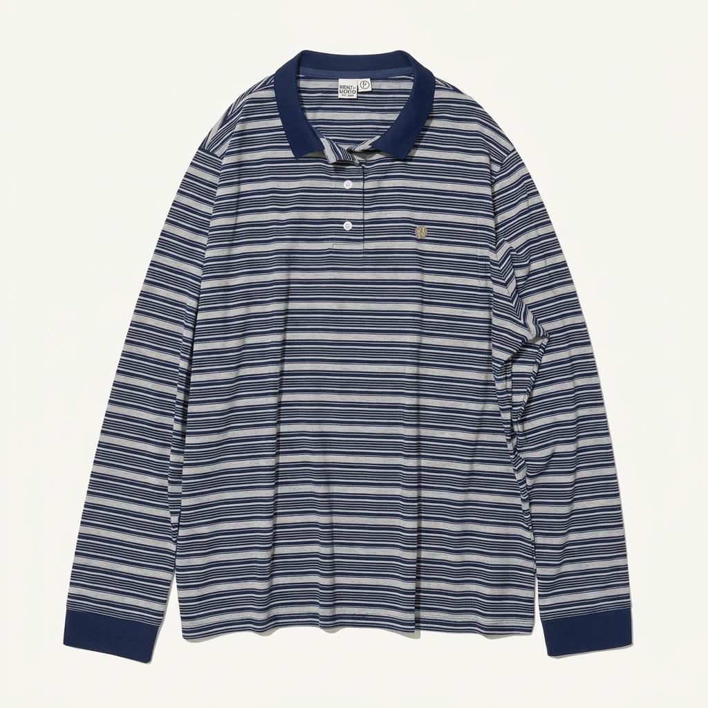 파르티멘토 우먼 STRIPE LONG SLEEVE POLO TEE (NAVY/네이비) 1